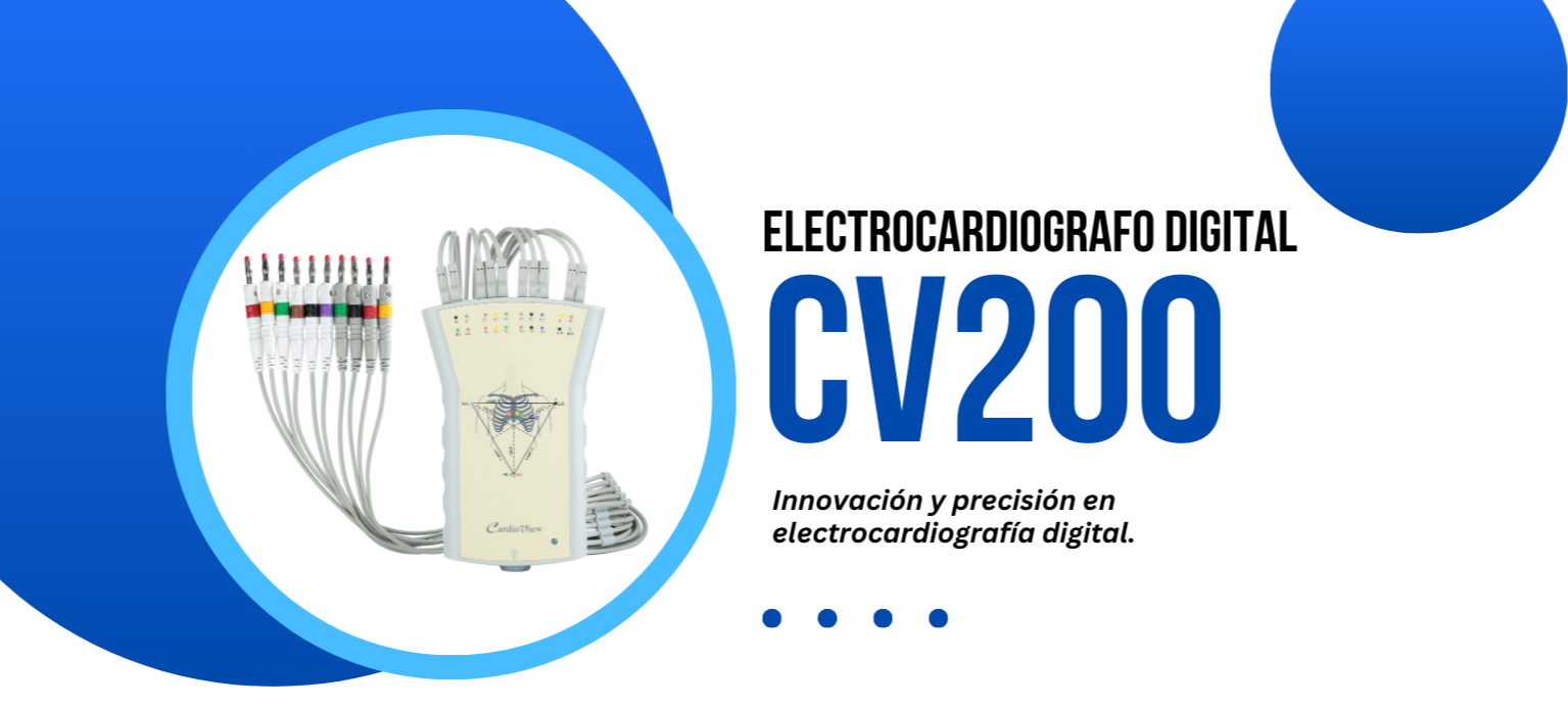 Cardioview CV200 — electrocardiógrafo digital